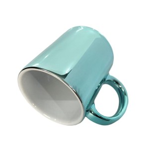 Caneca de Cerâmica Espelho 325ml para Sublimação | Verde Tiffany na Sulink