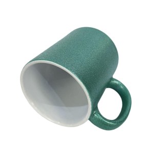Caneca de Cerâmica Glitter Inteira Texturizada para Sublimação | Verde na Sulink