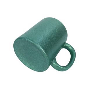 Caneca de Cerâmica Glitter Inteira Texturizada para Sublimação | Verde na Sulink