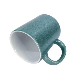 Caneca de Cerâmica Glitter Inteira Texturizada para Sublimação | Azul na Sulink