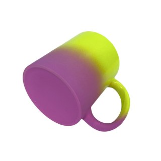 Caneca de Cerâmica Fluorescente Dual Color para Sublimação | Amarela/Rosa na Sulink