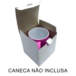 Caixinha para Caneca 11OZ Branca Fosca Papelão Sublimável (Fundo Fechado de Encaixar) | Unidade na Sulink