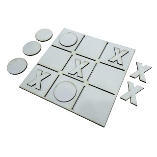 Jogo da Velha em MDF 3mm Branco para Sublimação | Unidade na Sulink