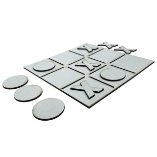 Jogo da Velha em MDF 3mm Branco para Sublimação | Unidade na Sulink