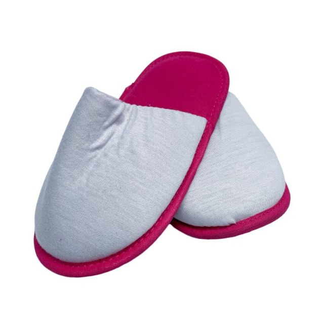 Pantufa Infantil para Sublimação | Tamanho: M (26/27/28) Branco / Pink