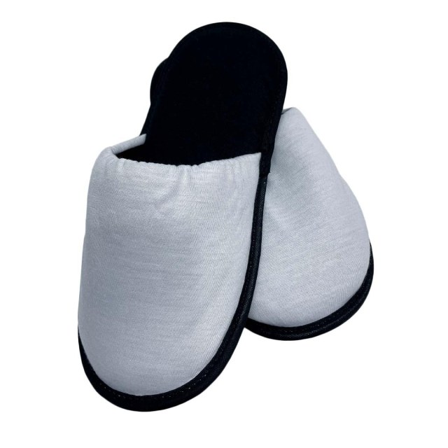 Pantufa Adulto para Sublimação | Tamanho: P (34/35/36) Branco / Preto