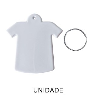Chaveiro em Polímero Camiseta Branco para Sublimação (UDP) com Argola | Unidade na Sulink
