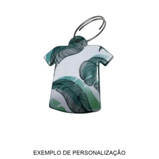 Chaveiro em Polímero Camiseta Branco para Sublimação (UDP) com Argola | Pacote com 10 Unidades na Sulink