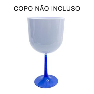 Pé para Taça Gin em Acrílico Azul (ADP) | Unidade na Sulink