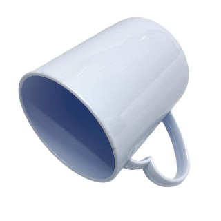 Caneca de Plástico Polímero 360ml Branca com Alça Coração para Sublimação (ADP) | Unidade na Sulink
