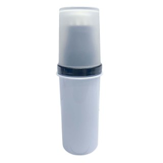 Garrafa de Plástico Polímero 650ml Branco Slin Preto para Sublimação (ADP) com Copo Translúcido | Unidade na Sulink