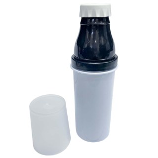 Garrafa de Plástico Polímero 650ml Branco Slin Preto para Sublimação (ADP) com Copo Translúcido | Unidade na Sulink