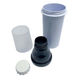 Garrafa de Plástico Polímero 650ml Branco Slin Preto para Sublimação (ADP) com Copo Translúcido | Unidade na Sulink