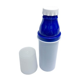 Garrafa de Plástico Polímero 650ml Branco Slin Azul Royal para Sublimação (ADP) com Copo Translúcido | Unidade na Sulink