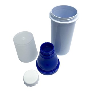 Garrafa de Plástico Polímero 650ml Branco Slin Azul Royal para Sublimação (ADP) com Copo Translúcido | Unidade na Sulink