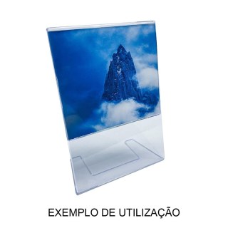 Display Porta Retrato Vertical 13x18cm em Acrílico Transparente | Unidade na Sulink