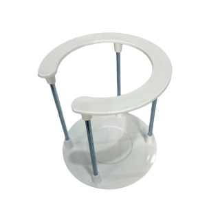 Torre Suporte para 2 Xícaras com Base/Topo em Polímero Branco e Haste de Metal (SM) | Unidade na Sulink