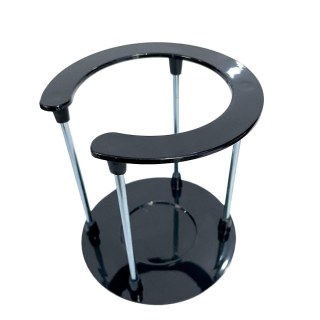 Torre Suporte para 2 Xícaras com Base/Topo em Polímero Preto e Haste de Metal (SM) | Unidade na Sulink