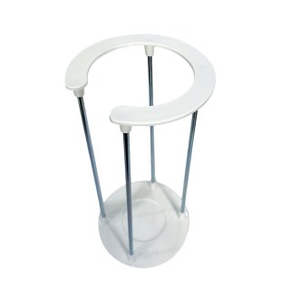 Torre Suporte para 4 Xícaras com Base/Topo em Polímero Branco e Haste de Metal (SM) | Unidade na Sulink