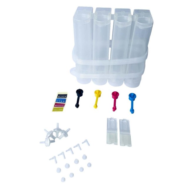 Reservatório Bulk Ink Tanque 200ml cada Cor | 4 Cores para HP Epson Canon Brother Lexmark - Vazio
