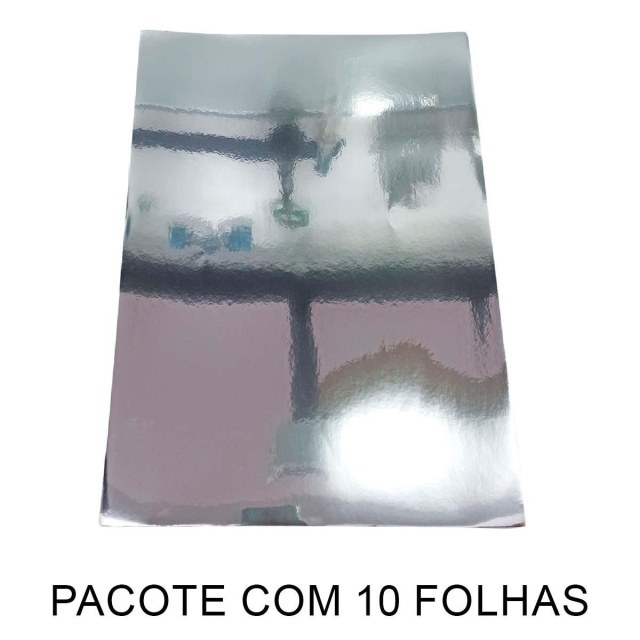 Filme Adesivo Sublimático Prata A4 (210x297mm) para Sublimação | Pacote com 10 Folhas