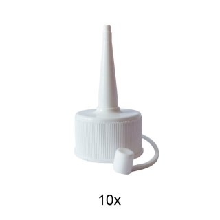 Bico Aplicador para Frascos Pet Boca 28mm - Branco | Pacote com 10 Unidades na Sulink