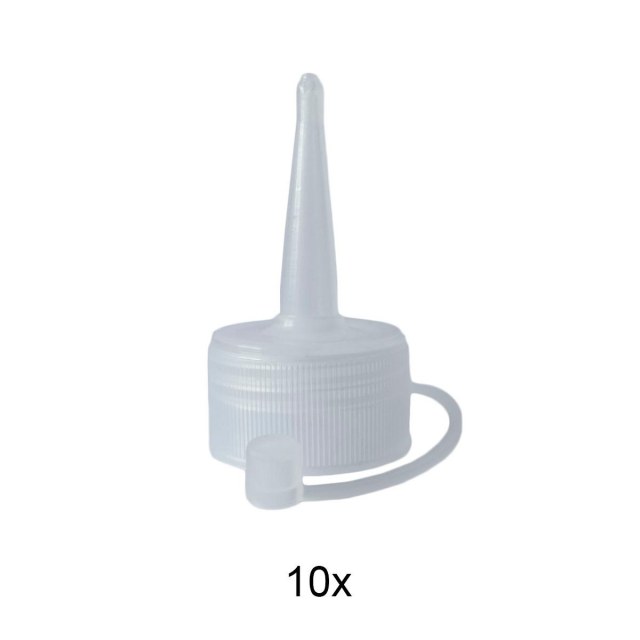 Bico Aplicador para Frascos Pet Boca 28mm - Translúcido | Pacote com 10 Unidades na Sulink