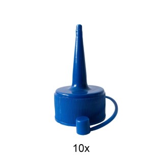 Bico Aplicador para Frascos Pet Boca 28mm - Azul (Ciano) | Pacote com 10 Unidades na Sulink