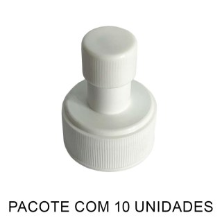 Tampa Bico Fit para Frascos Pet Boca 28mm - Branco | Pacote com 10 Unidades na Sulink