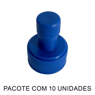 Tampa Bico Fit para Frascos Pet Boca 28mm - Azul (Ciano) | Pacote com 10 Unidades na Sulink