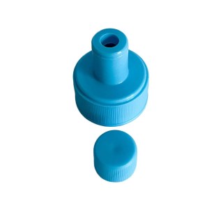Tampa Bico Fit para Frascos Pet Boca 28mm - Azul Claro (Ciano Light) | Pacote com 10 Unidades na Sulink