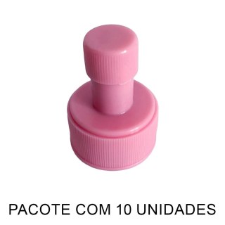 Tampa Bico Fit para Frascos Pet Boca 28mm - Rosa (Magenta Light) | Pacote com 10 Unidades na Sulink