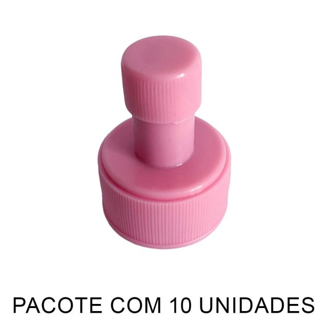 Tampa Bico Fit para Frascos Pet Boca 28mm - Rosa (Magenta Light) | Pacote com 10 Unidades