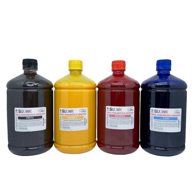Tinta Sulink Sublimática para Epson Desktop | Kit 4 Litros (1 Litro de cada) na Sulink