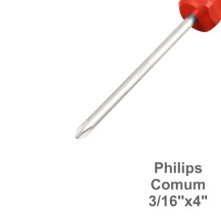 Chave Philips Comum 3/16"x4" | Modelo: Reta com Cabo 19cm e Ponta Magnetizada na Sulink
