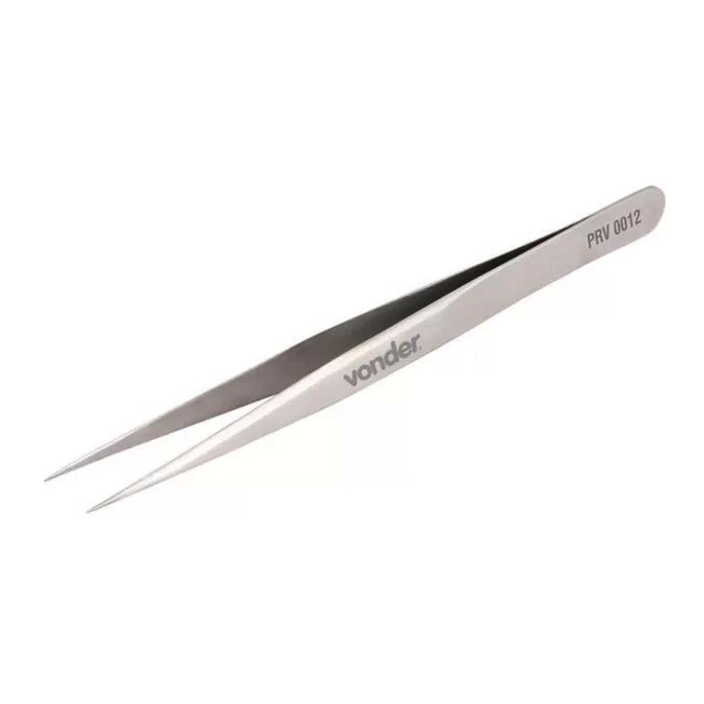 Pinça de Metal Reta com Ponta Fina 13cm Aço Inox | Modelo: PRV0012 na Sulink