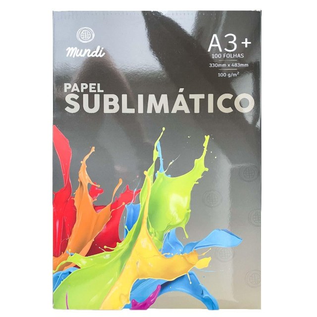 Papel Sublimático Mundi Globinho 100g/m² - A3+ (Plus 330x483mm) - Pacote c/ 100 Folhas em Sulink