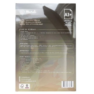 Papel Sublimático Mundi Globinho 100g/m² - A3+ (Plus 330x483mm) - Pacote c/ 100 Folhas em Sulink