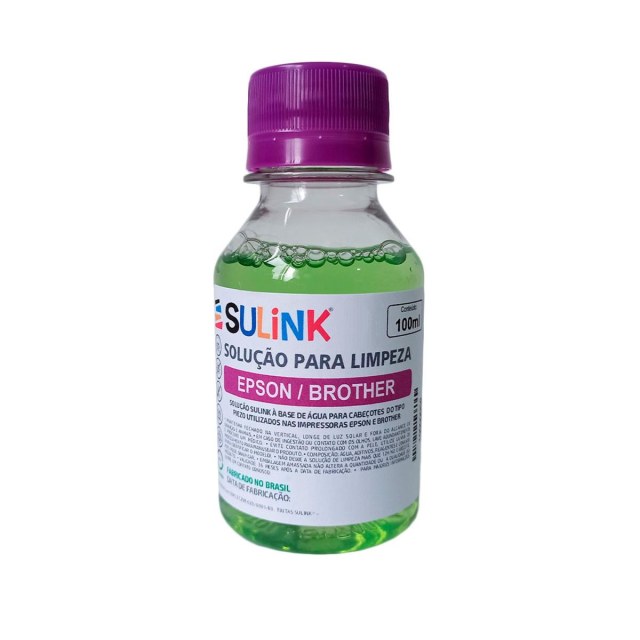 Solução de Limpeza Sulink Piezo para Impressoras Epson e Brother 100ml na Sulink