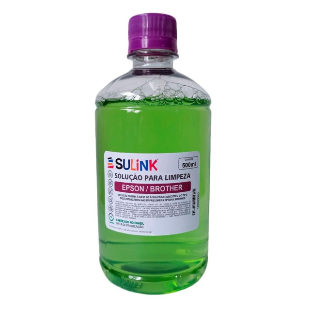 Solução de Limpeza Sulink Piezo para Impressoras Epson e Brother 500ml na Sulink
