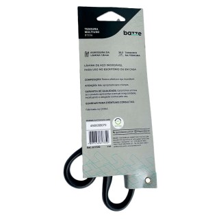 Tesoura Multiuso 20cm Lâmina de Aço Inoxidável 1.8mm Bazze B7206 Preta na Sulink