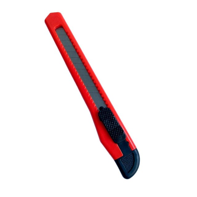 Estilete Estreito 12,5cm Lâmina de Aço Carbono 9mm Bazze B4001 Laranja na Sulink