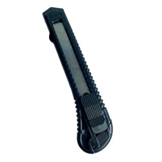Estilete Largo 15cm Lâmina de Aço Carbono 18mm Bazze B4002 Preto na Sulink