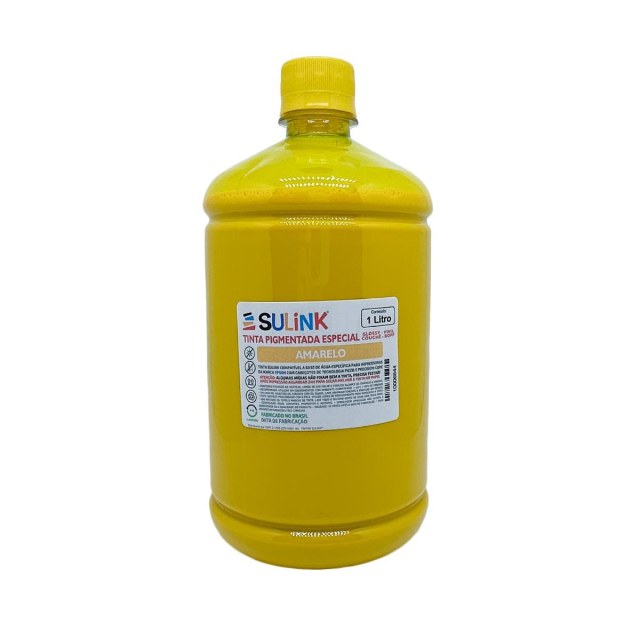 Tinta Sulink para Epson Pigmentada para Glossy Vinil | 1 Litro Amarelo na Sulink