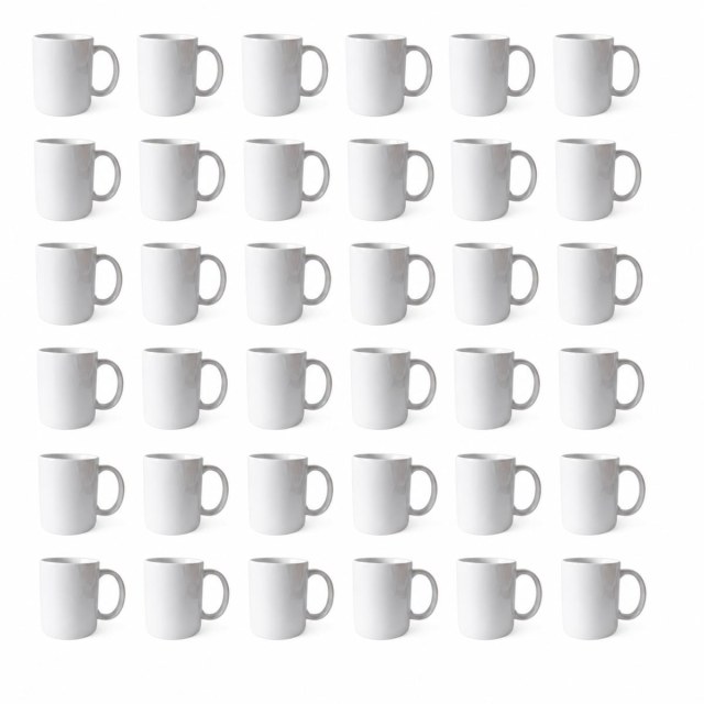 Caneca de Cerâmica Branca Classe A para Sublimação (JKB) | Caixa Fechada com 36 Unidades