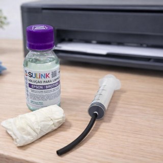 Kit para Limpeza de Cabeçotes Cabeça de Impressão Piezo | Epson e Brother | 100ml na Sulink