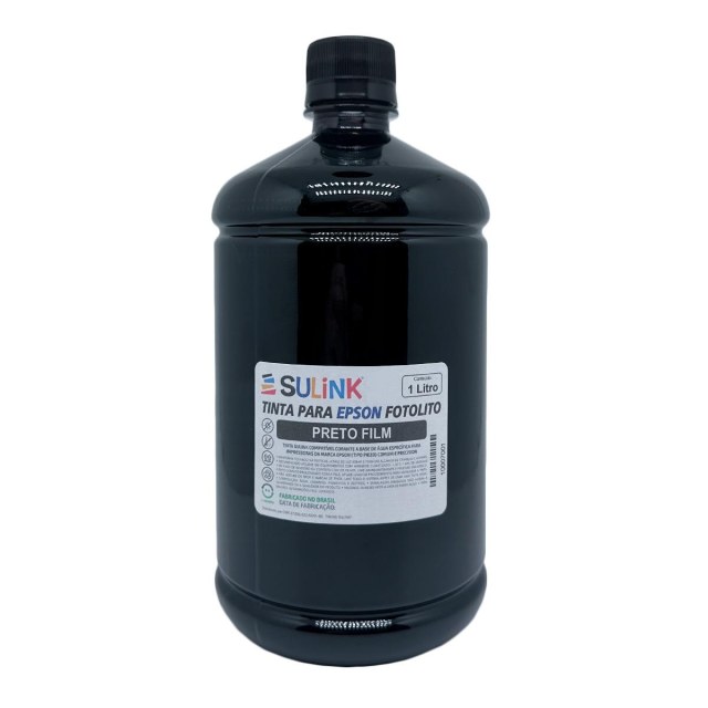 Tinta Sulink para Epson Fotolito Corante Preto | 1 Litro na Sulink