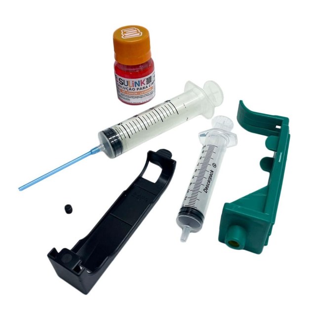 Kit Recarga Fácil para Cartucho HP 15 15B 40 45 45B Preto + 30ml Solução de Limpeza | Sem Tinta na Sulink