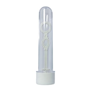 Tubete Bolha de Sabão 13cm Acrílico com Tampa Branco - Unidade na Sulink