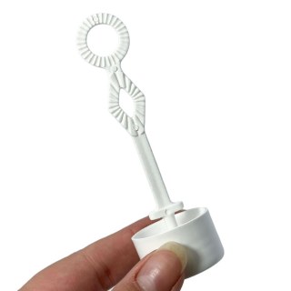 Tubete Bolha de Sabão 13cm Acrílico com Tampa Branco - Unidade na Sulink